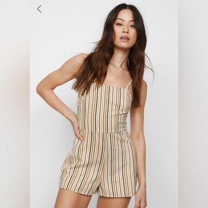 Nasty Gal Twill Flippy Hem Playsuit